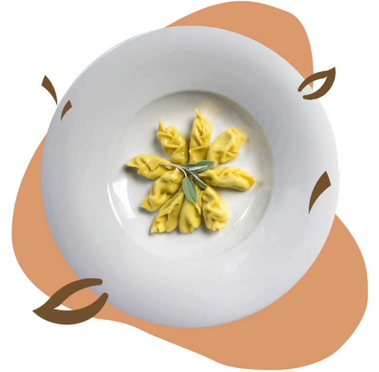 I Vaccari - Piatto di Tortelli piacentini decorativo